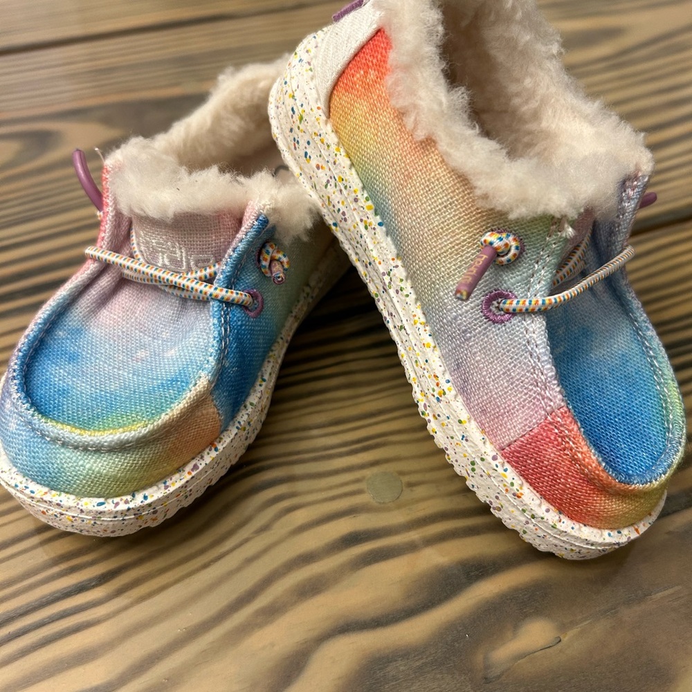 Hey Dude Wendy toddler Rainbow Dreamer shoes USk7